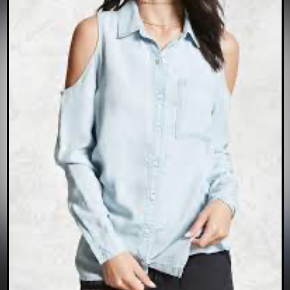 NWT $55 Cold Shoulder Tencel Top